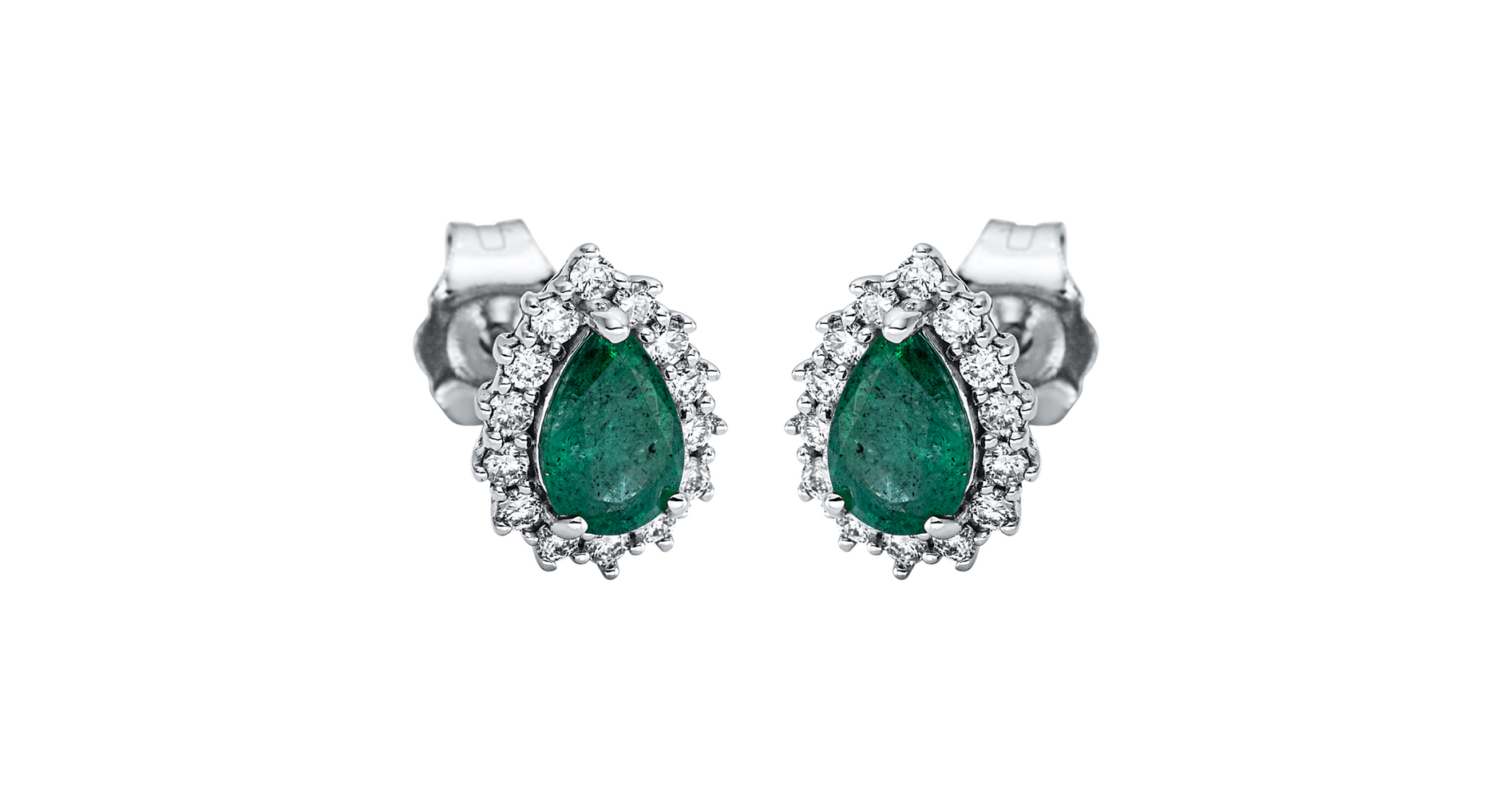 Brogle Classic emerald stud earrings