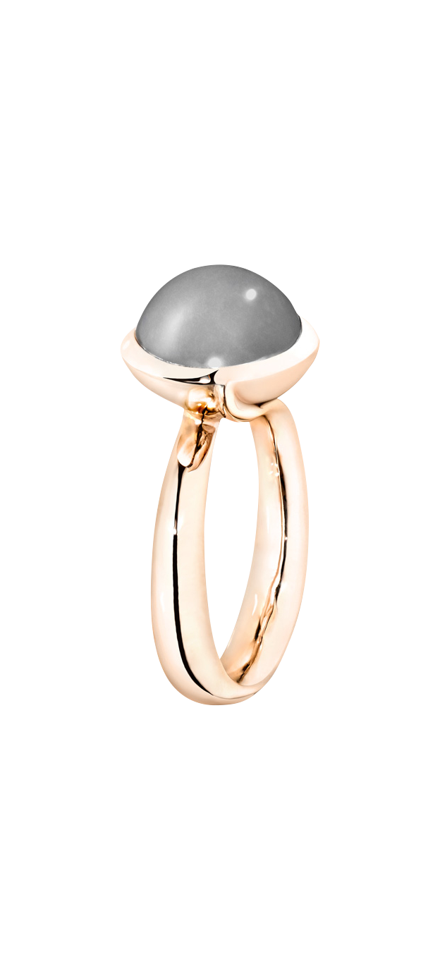 Tamara Comolli Bouton Grauer Mondstein L Ring Tamara Comolli Bouton Grauer Mondstein L Ring