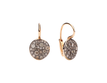POB2041 O7000 DBR00 010 Pomellato earring sabbia rose gold 18kt brown diamond a3259fb3cb84d8977