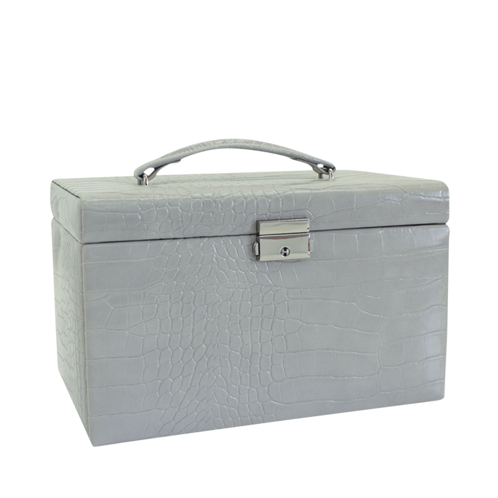 Friedrich Schmuckkoffer Kroko - Hellgrau Friedrich Schmuckkoffer Kroko - Hellgrau