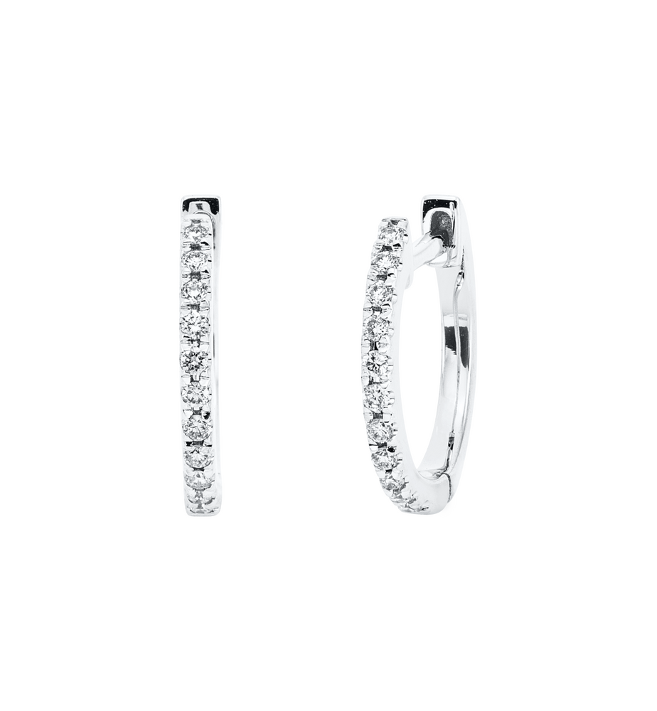 Brogle Classic diamond hoop earrings