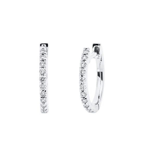 Brogle Classic diamond hoop earrings