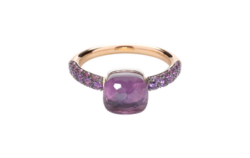 PAC3000 O6BKR OI0GL 020 Pomellato ring nudo petit rose gold 18kt white gold 18kt amethyst jade a8f9ec2174a4537f1