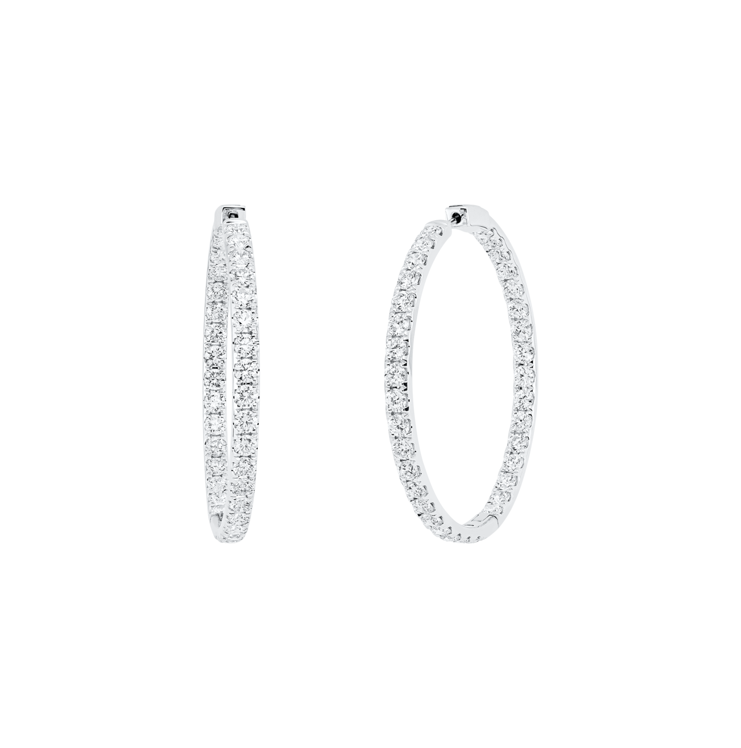 Brogle Selection diamond hoop earrings