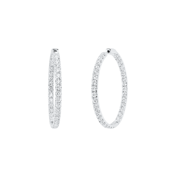 Brogle Selection diamond hoop earrings