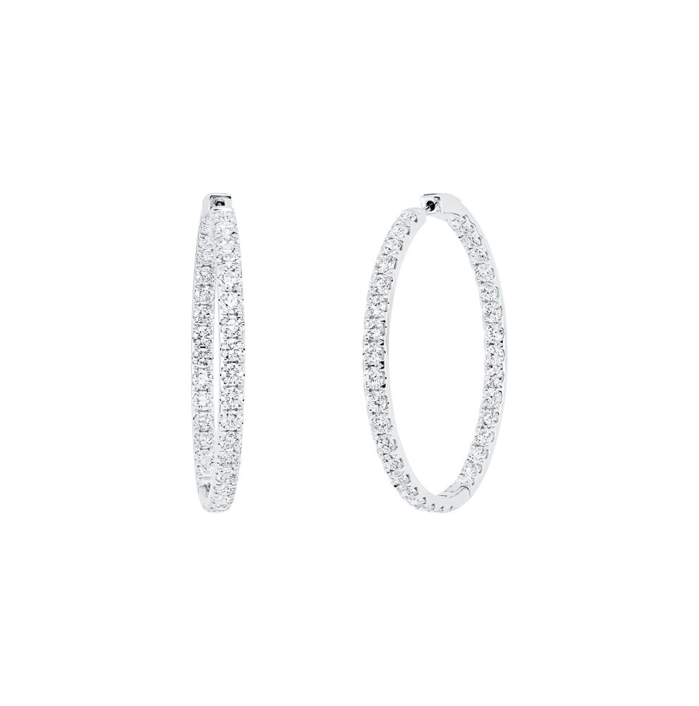 Brogle Selection diamond hoop earrings Brogle Selection diamond hoop earrings