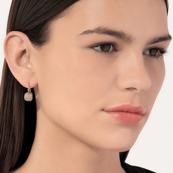  0003 POC2501 O6000 DBR00 100 Pomellato earrings nudo petit white gold 18kt rose gold 18kt brown diamond ac7f6e581593780a7