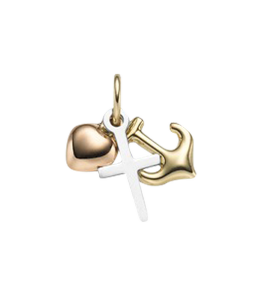 Brogle Classic Bicolor Faith-Love-Hope Pendant in gold Brogle Classic Bicolor Faith-Love-Hope Pendant in gold