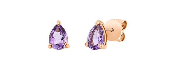 Brogle Classic amethyst stud earrings