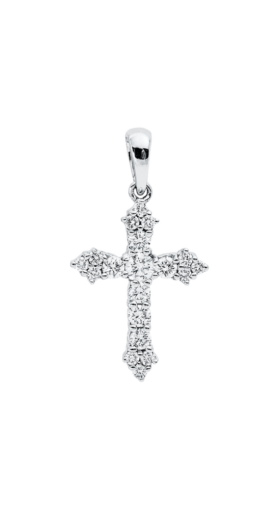 Brogle Classic Kreuzanhänger mit Diamanten