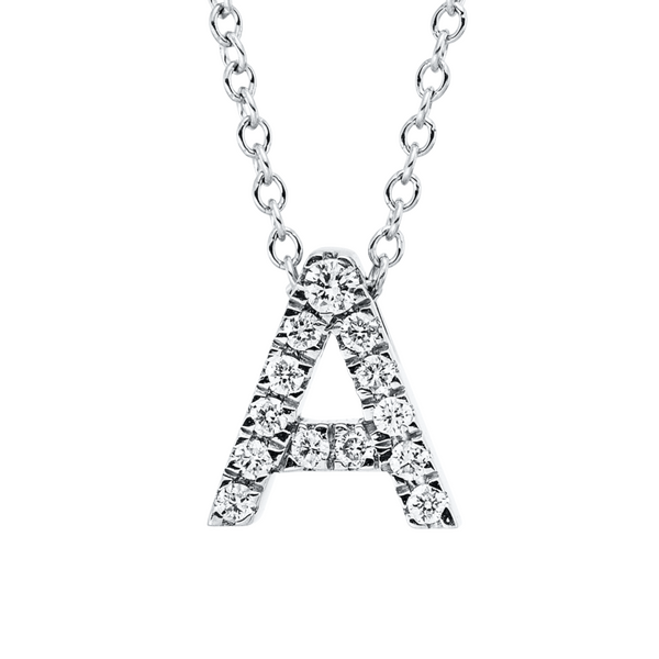 Brogle Classic Kette mit Diamantbuchstaben A