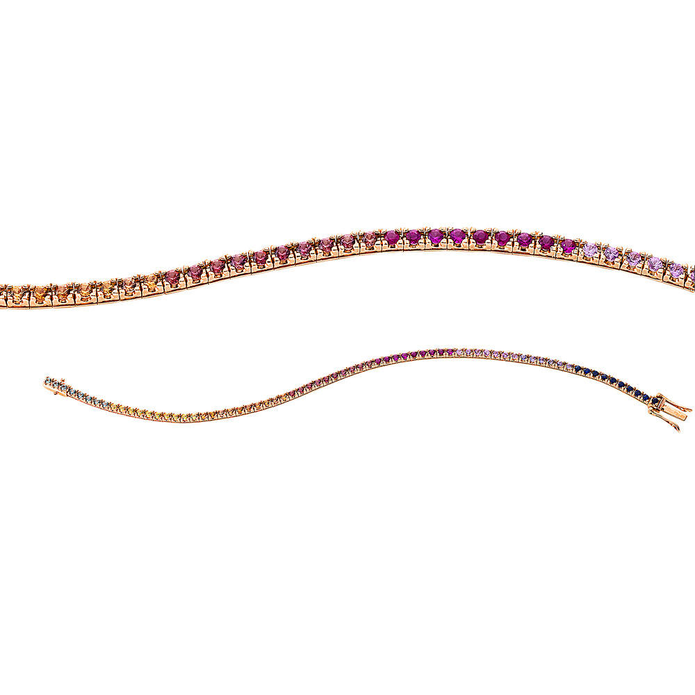 Brogle Classic Rainbow colored stone bracelet Brogle Classic Rainbow colored stone bracelet