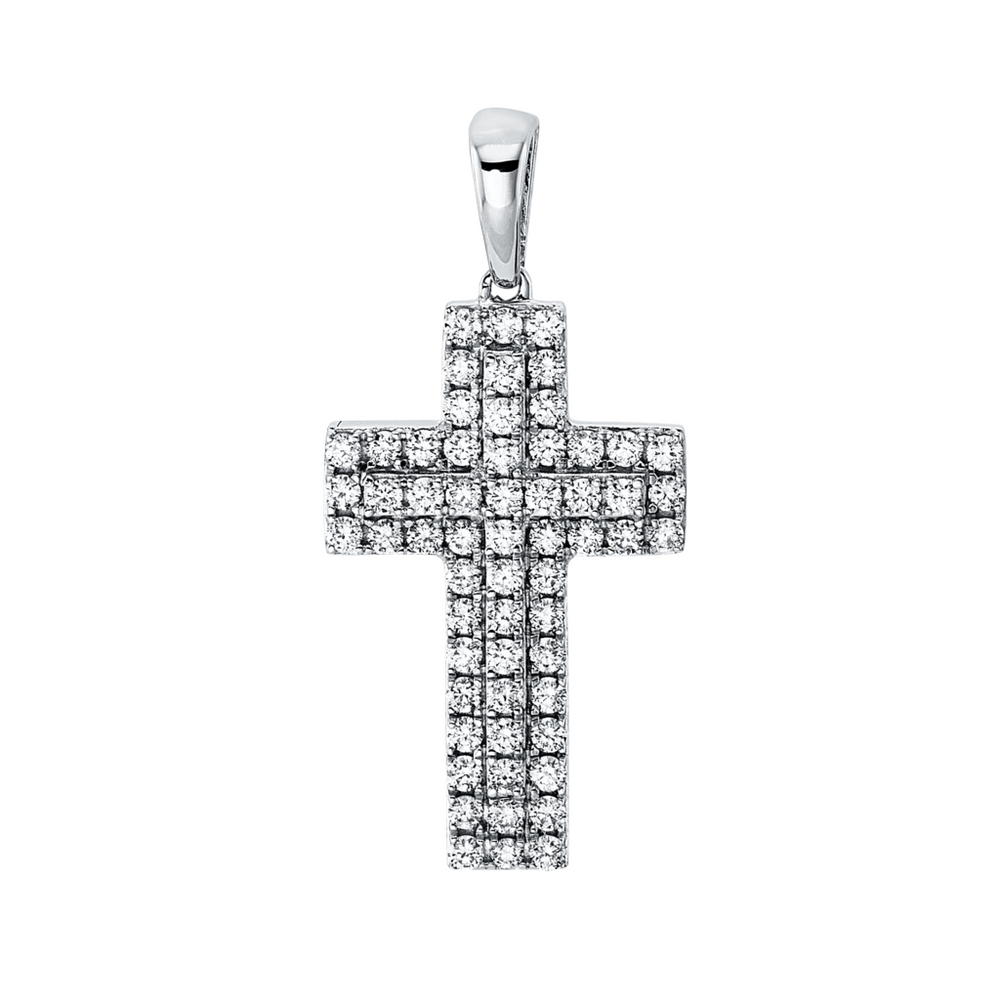 Brogle Classic cross pendant with diamonds