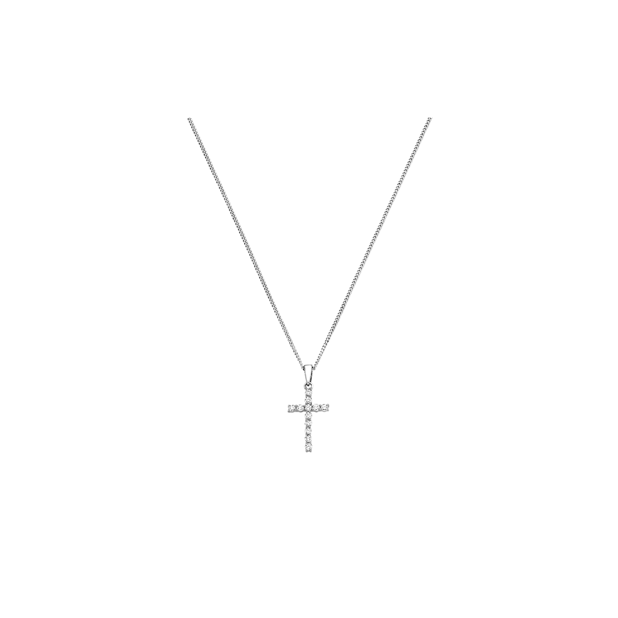 Brogle Classic Kette mit Diamantkreuz Brogle Classic Kette mit Diamantkreuz
