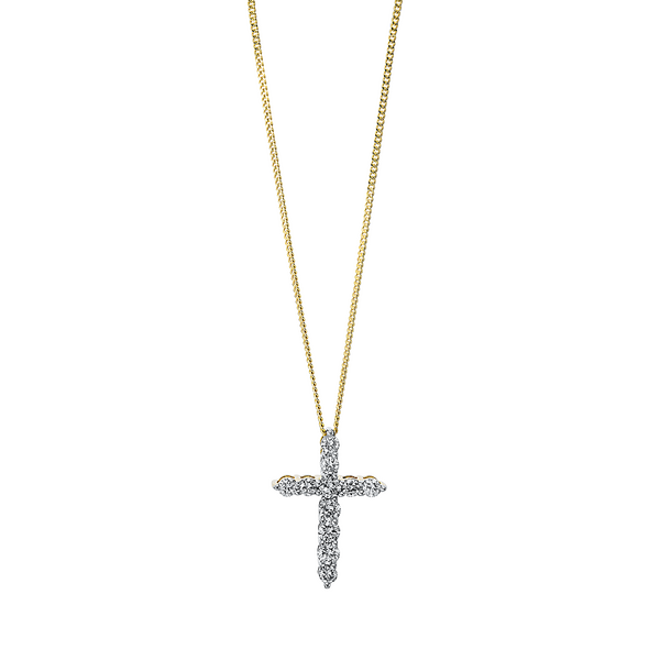 Brogle Classic Kette mit Diamantkreuz Brogle Classic Kette mit Diamantkreuz