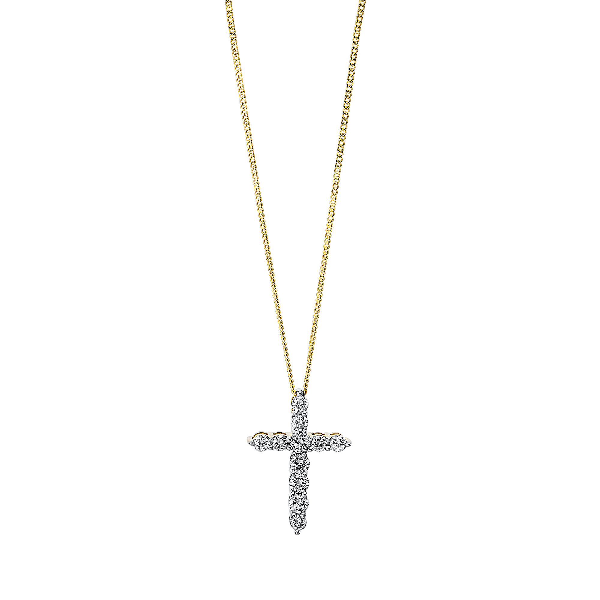 Brogle Classic Kette mit Diamantkreuz Brogle Classic Kette mit Diamantkreuz