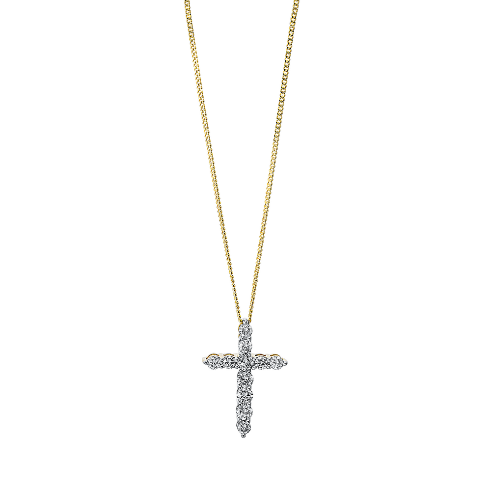 Brogle Classic Kette mit Diamantkreuz Brogle Classic Kette mit Diamantkreuz