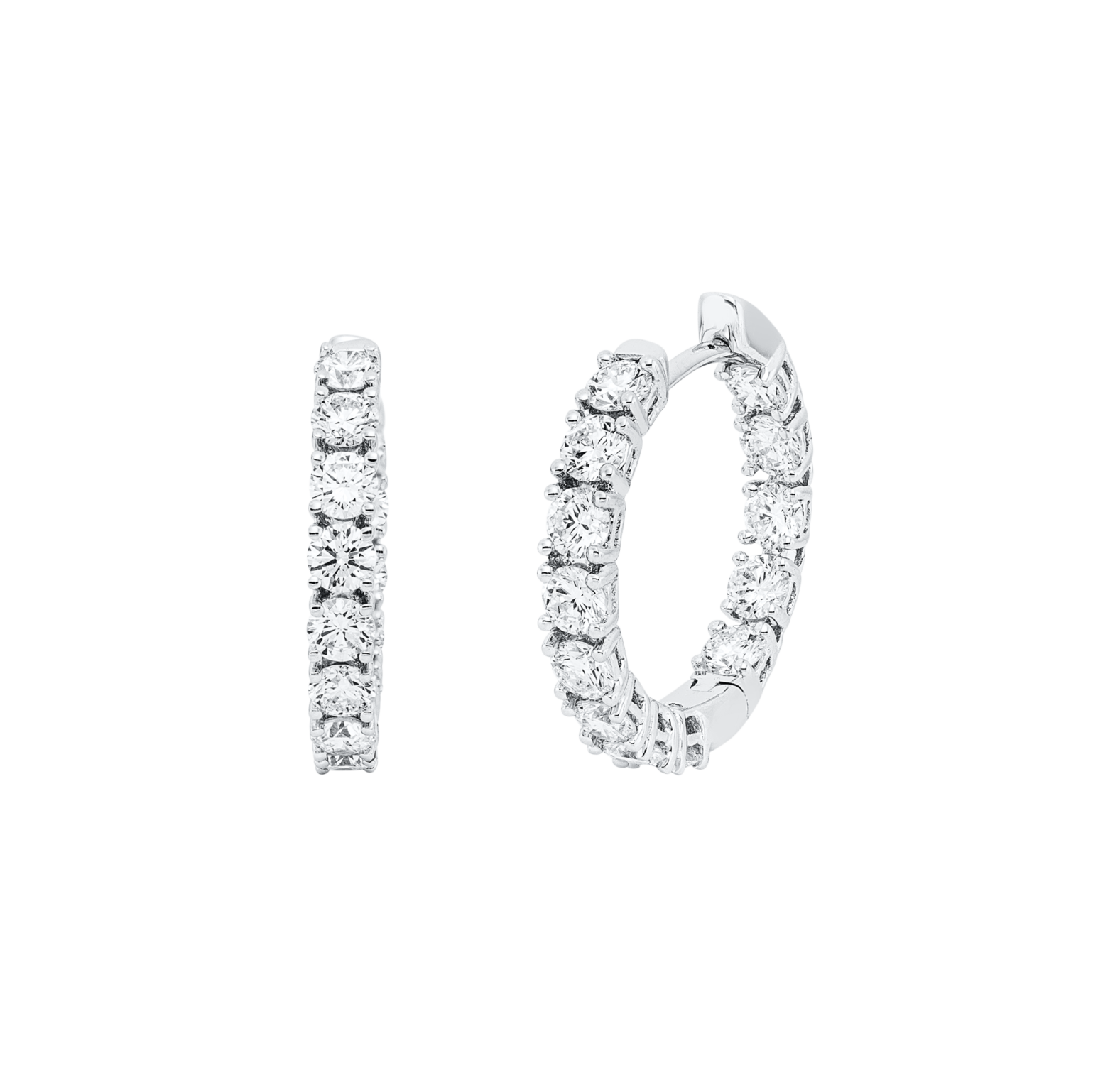 Brogle Selection diamond hoop earrings