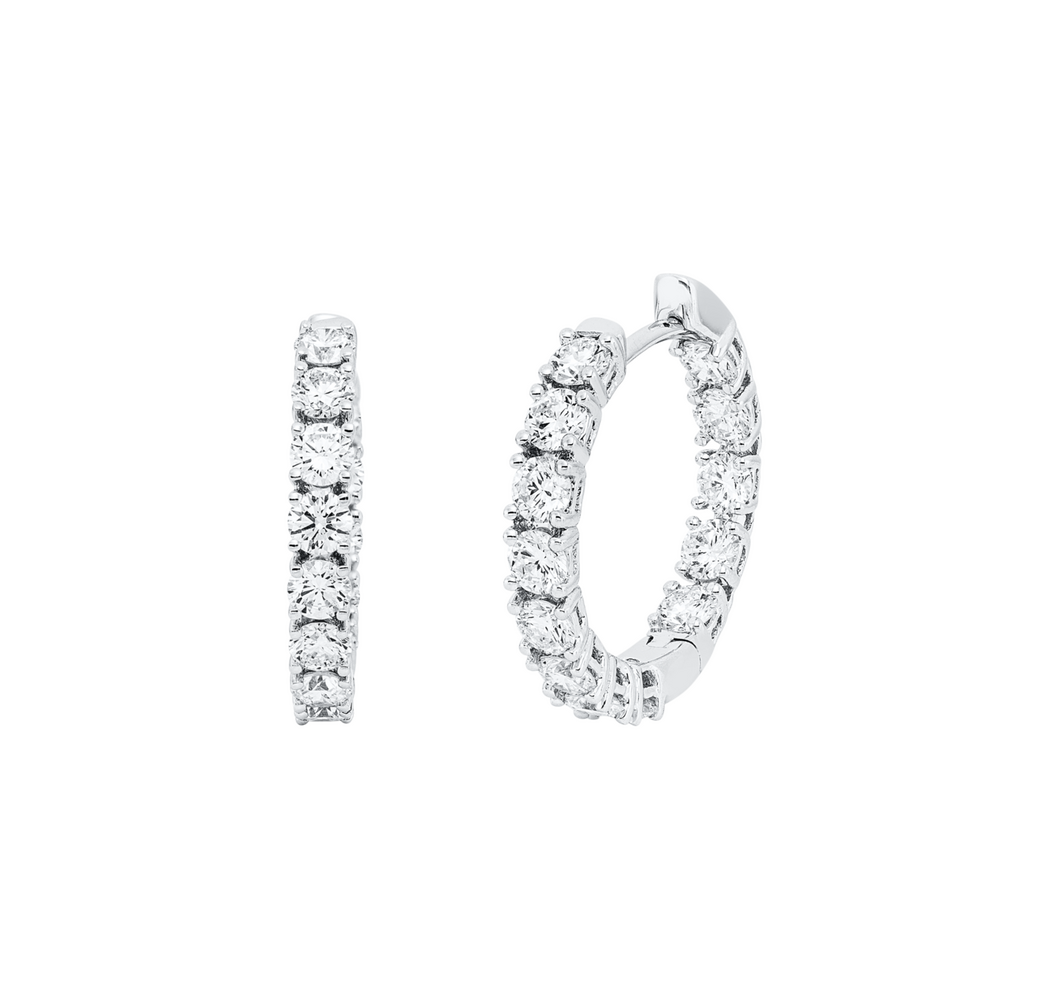 Brogle Selection diamond hoop earrings