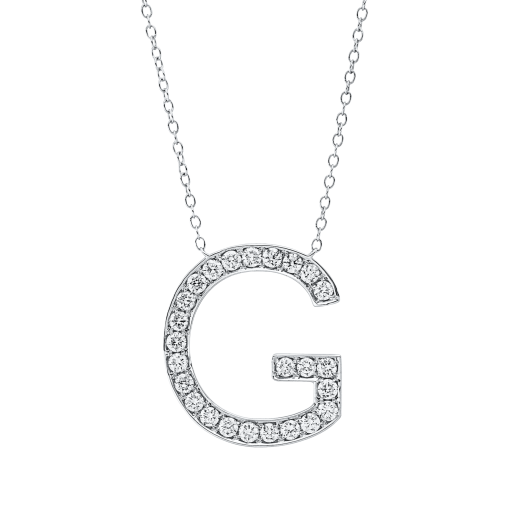 Brogle Classic Kette mit Diamantbuchstaben G