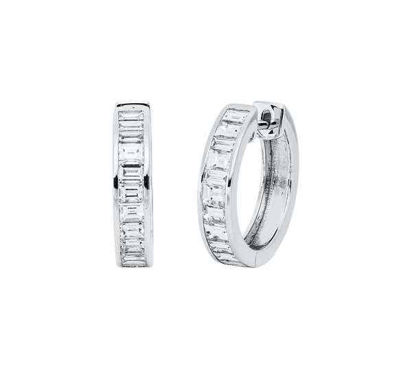 Brogle Selection diamond hoop earrings Brogle Selection diamond hoop earrings