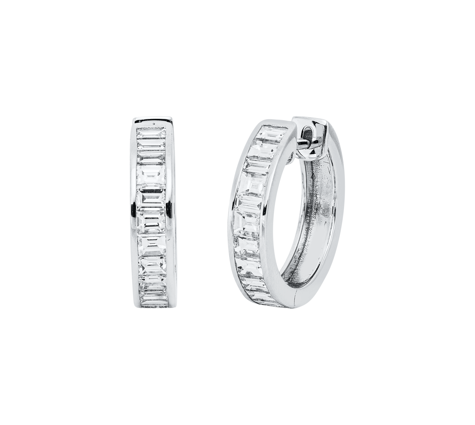 Brogle Selection diamond hoop earrings Brogle Selection diamond hoop earrings