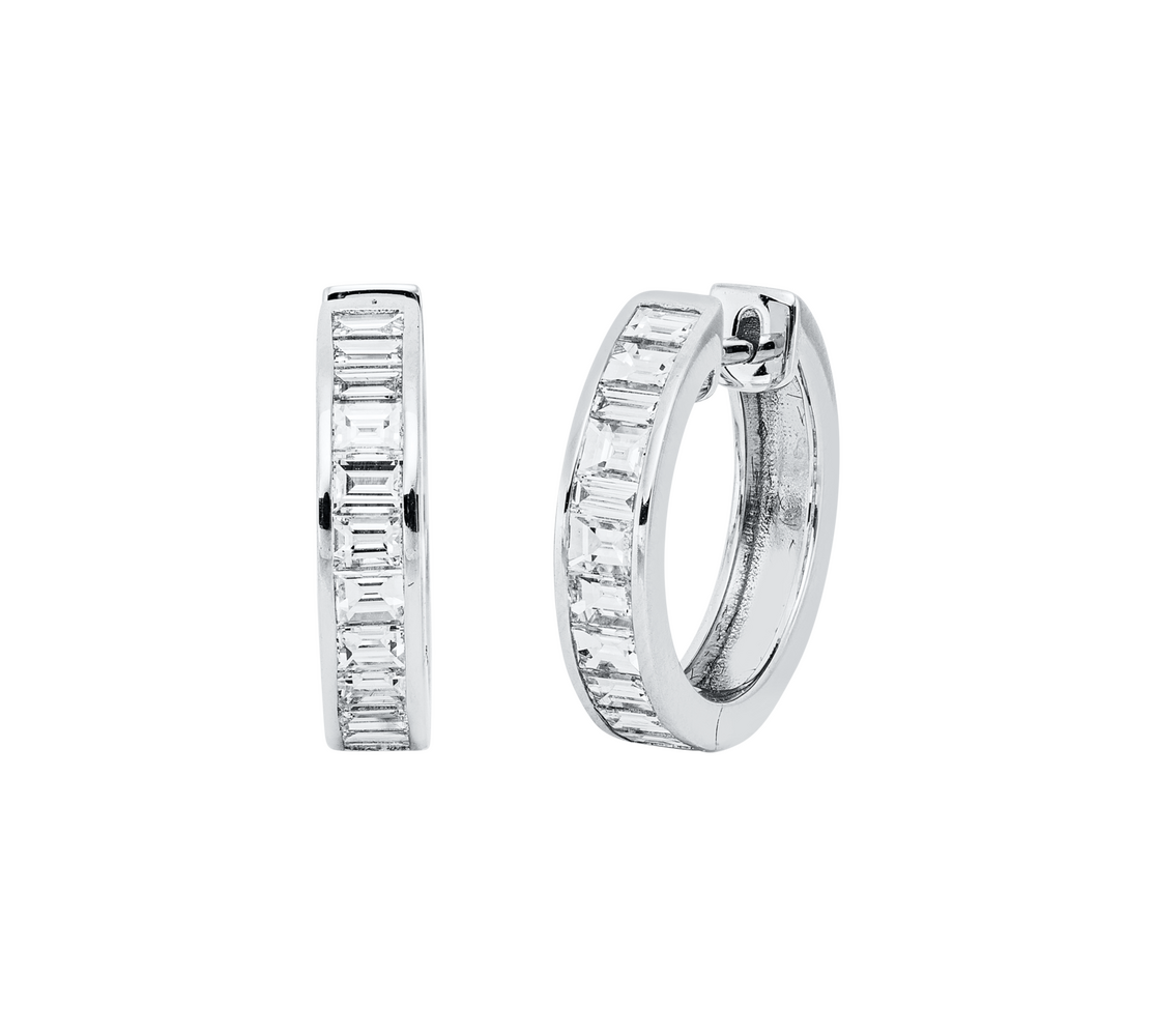 Brogle Selection diamond hoop earrings Brogle Selection diamond hoop earrings