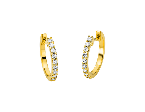 Brogle Classic diamond hoop earrings Brogle Classic diamond hoop earrings
