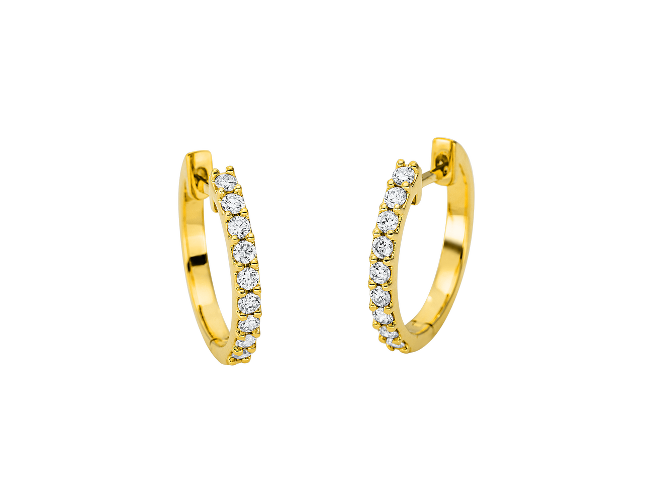 Brogle Classic diamond hoop earrings Brogle Classic diamond hoop earrings