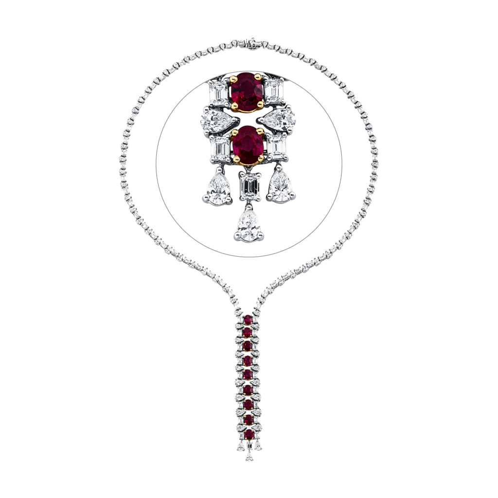 Brogle Selection bicolour ruby necklace
