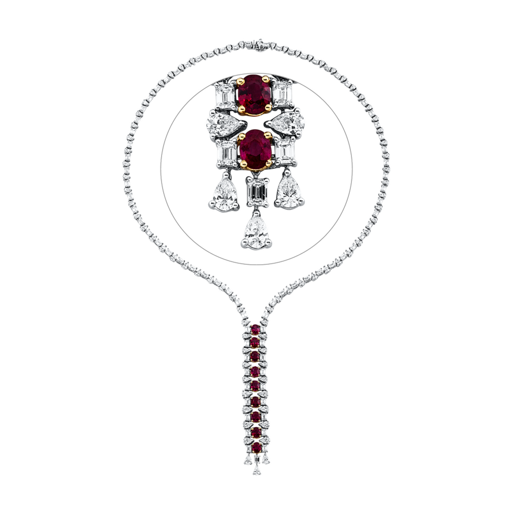 Brogle Selection bicolour ruby necklace