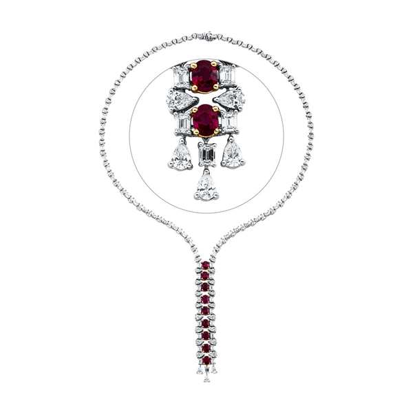 Brogle Selection bicolour ruby necklace Brogle Selection bicolour ruby necklace