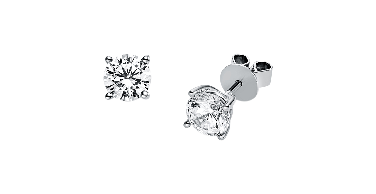 Brogle solitaire ear studs Julia from 1.4 carat Brogle solitaire ear studs Julia from 1.4...