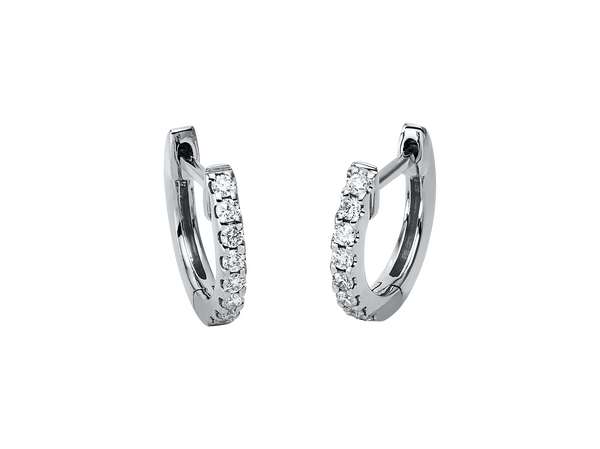 Brogle Classic diamond hoop earrings Brogle Classic diamond hoop earrings