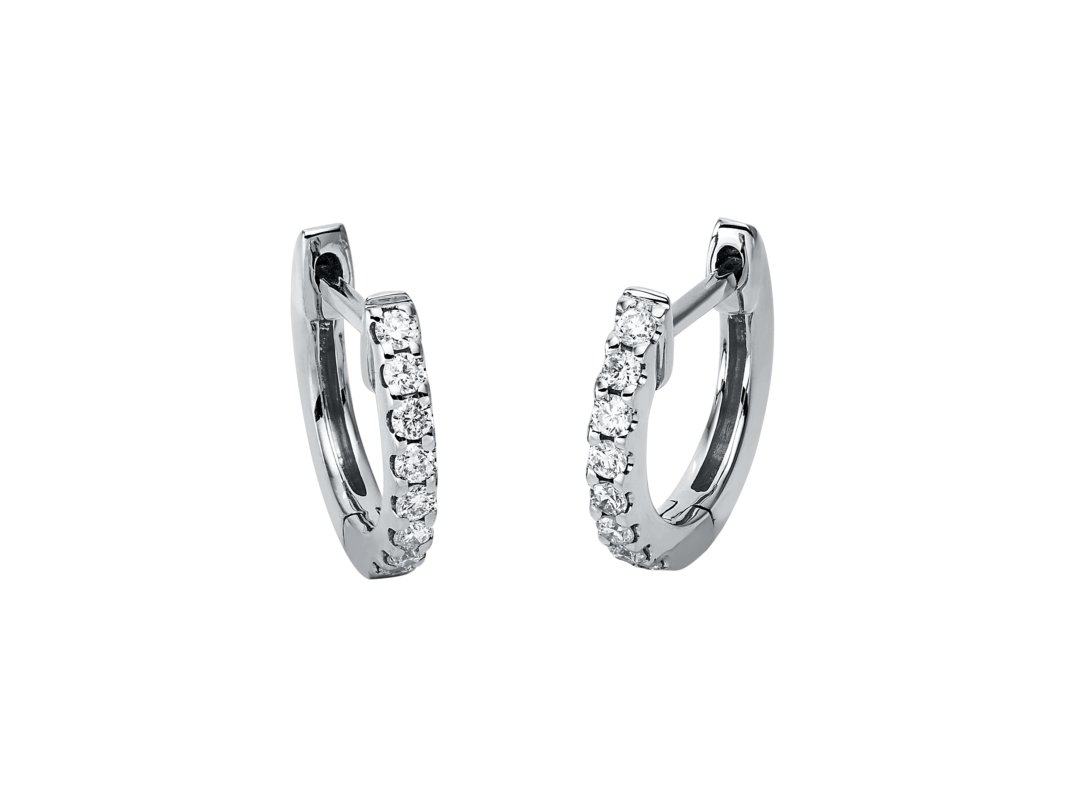 Brogle Classic diamond hoop earrings Brogle Classic diamond hoop earrings