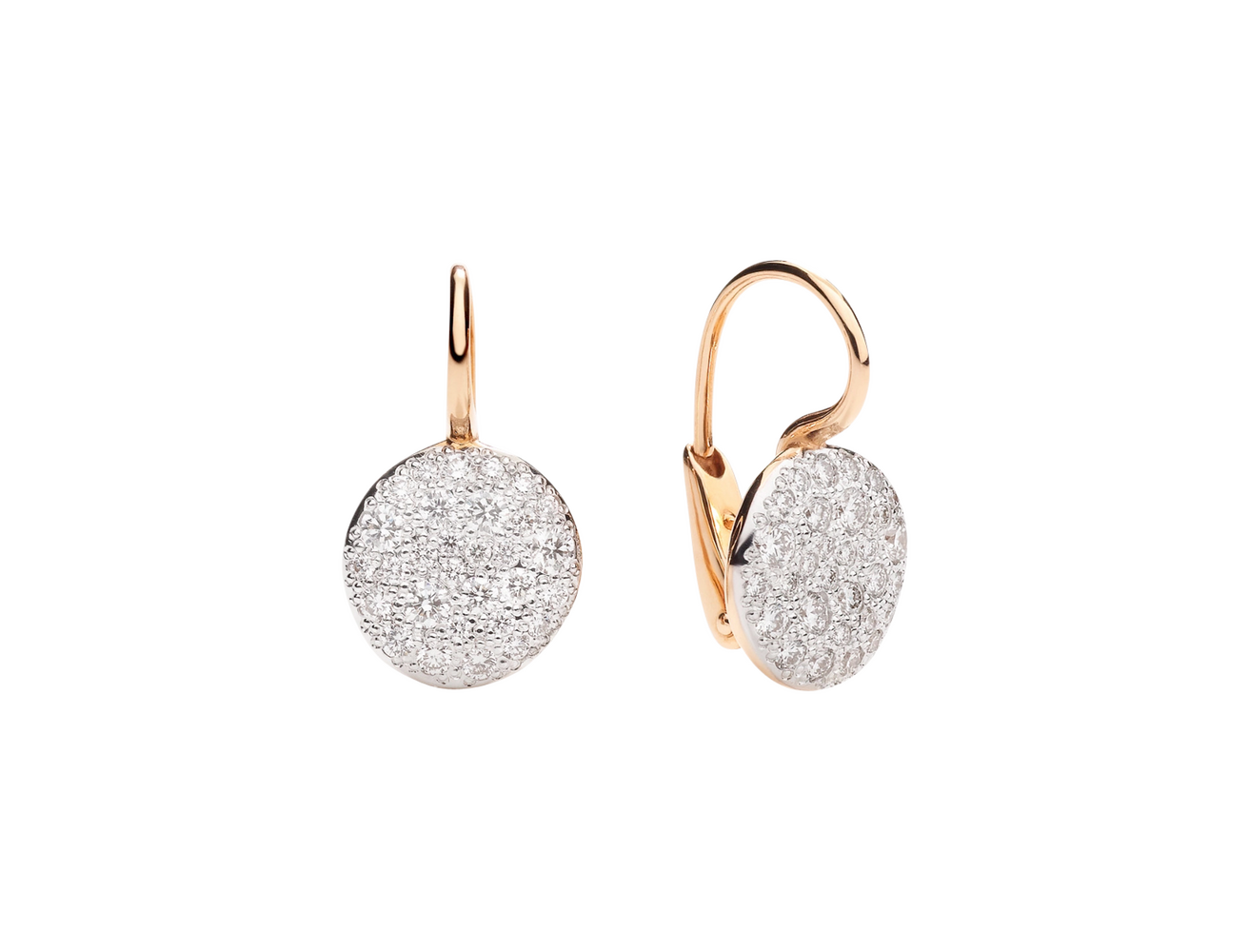 POB2041 O7000 DB000 010 Pomellato earring sabbia rose gold 18kt diamond a6a093fb1593b8f51