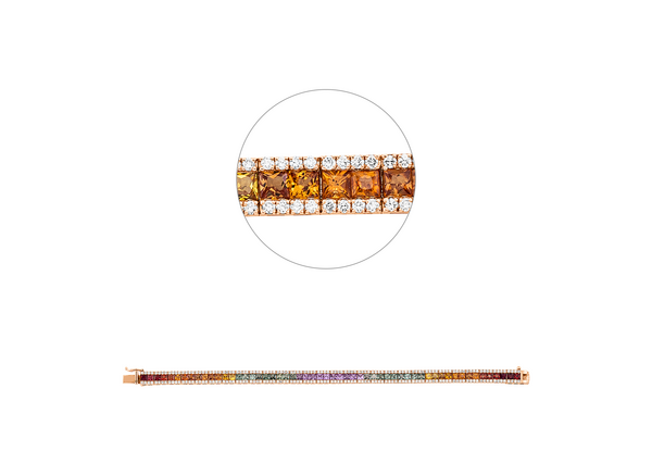 Brogle Selection sapphire bracelet Rainbow