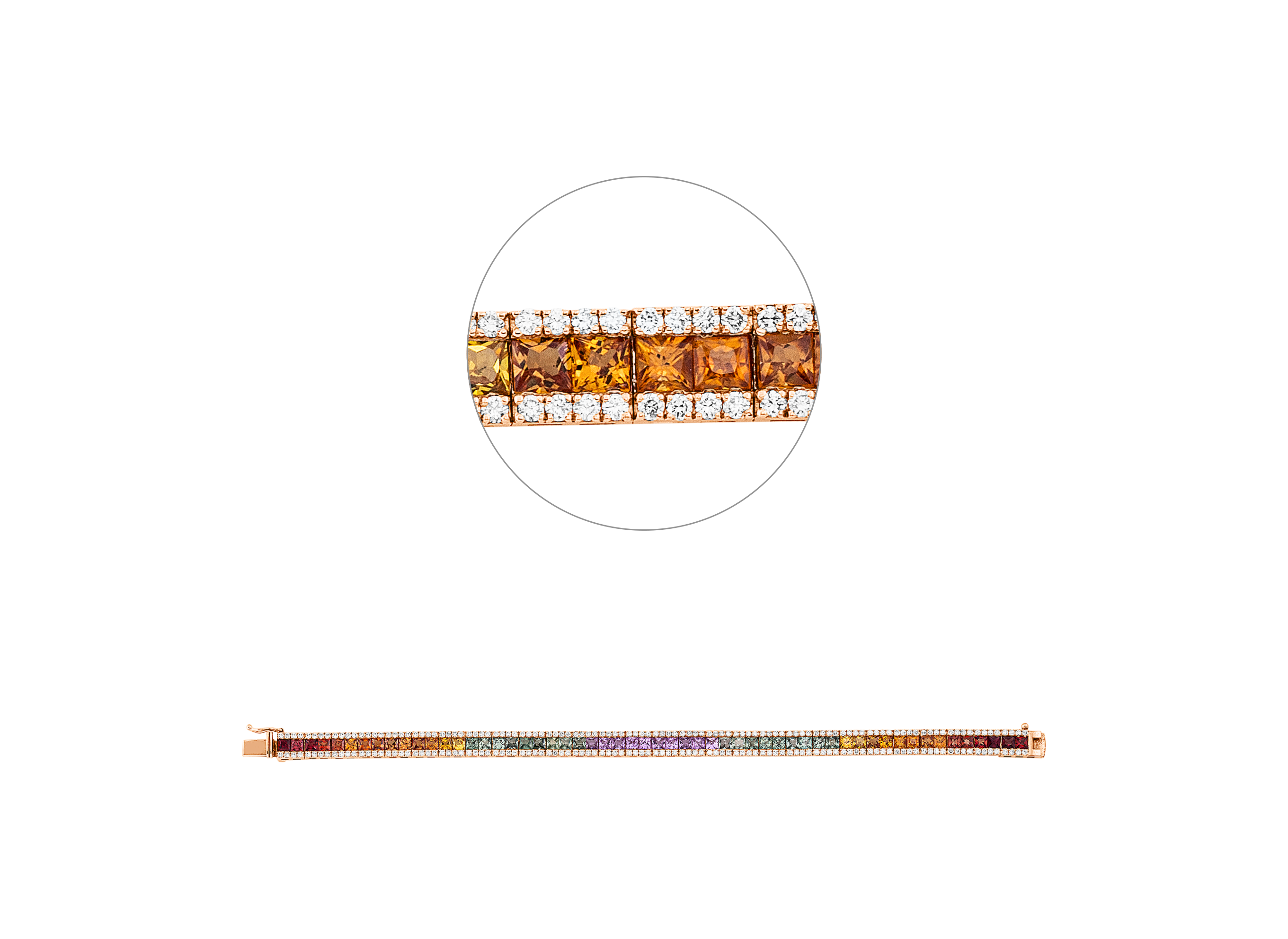 Brogle Selection sapphire bracelet Rainbow Brogle Selection sapphire bracelet Rainbow