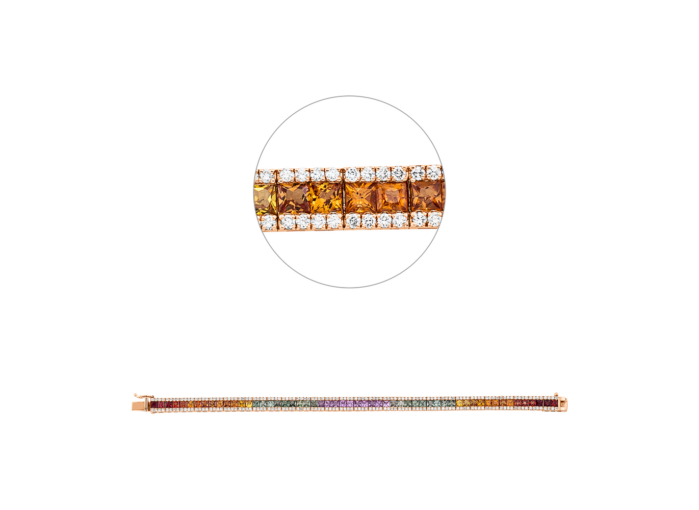 Brogle Selection sapphire bracelet Rainbow Brogle Selection sapphire bracelet Rainbow
