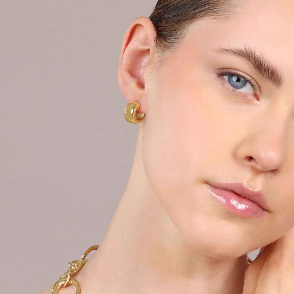 Bronzallure Golden hoop earrings