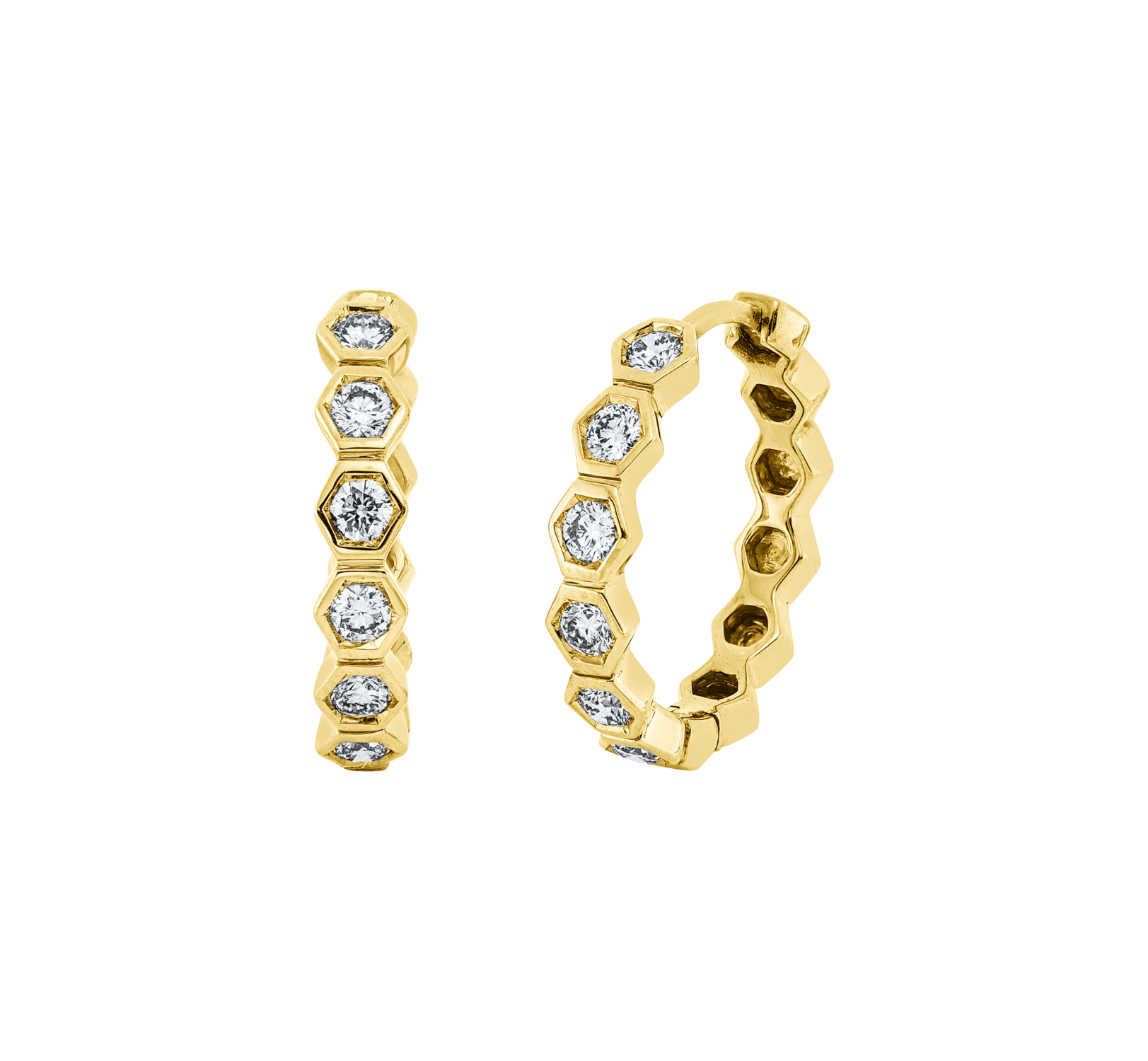 Brogle Classic diamond hoop earrings Brogle Classic diamond hoop earrings