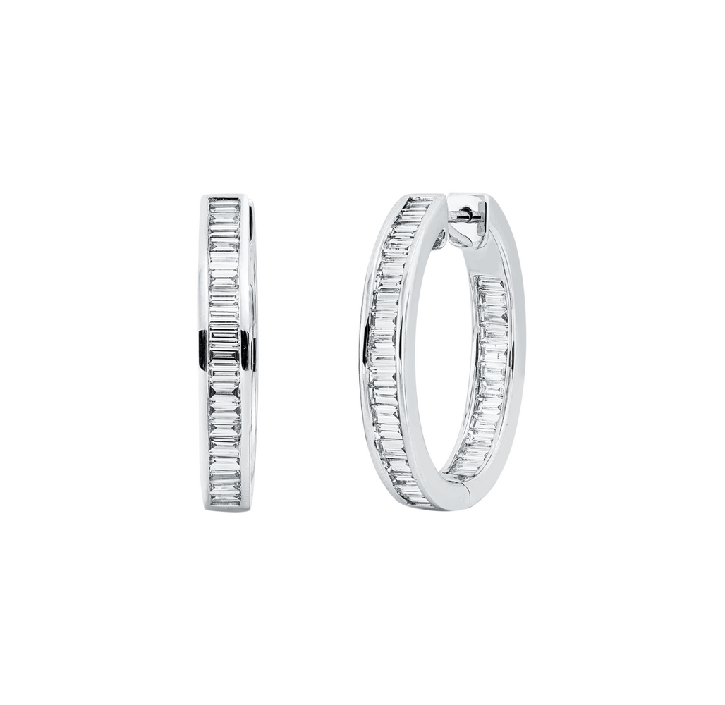 Brogle Selection diamond hoop earrings Brogle Selection diamond hoop earrings