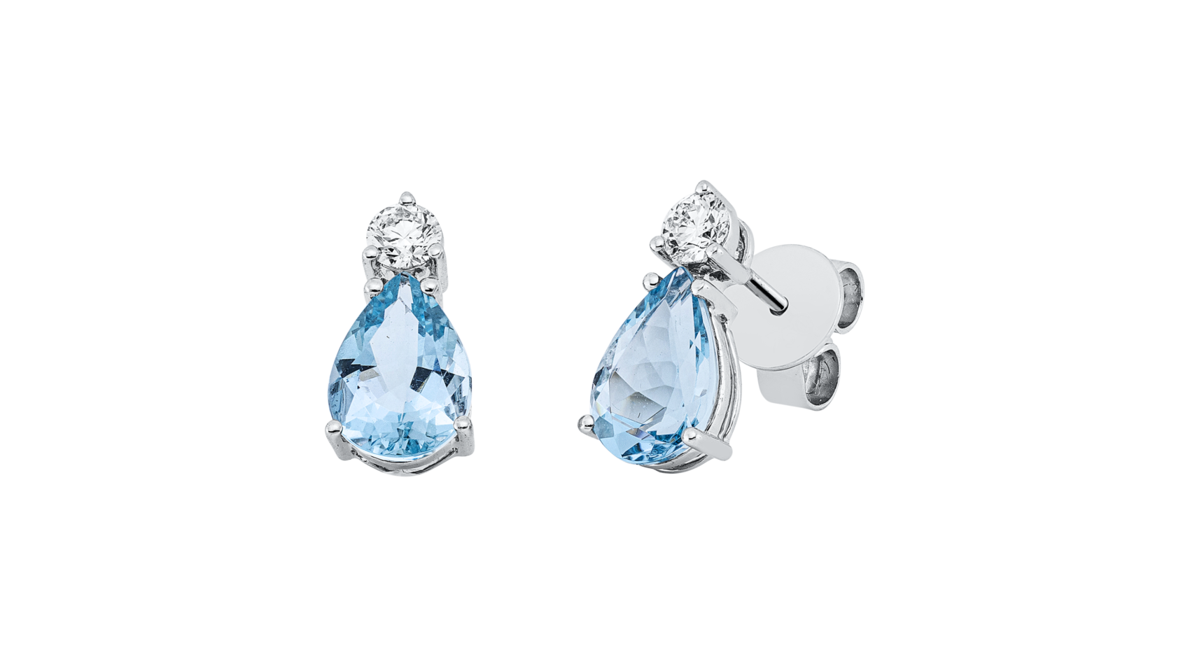Brogle Classic aquamarine stud earrings