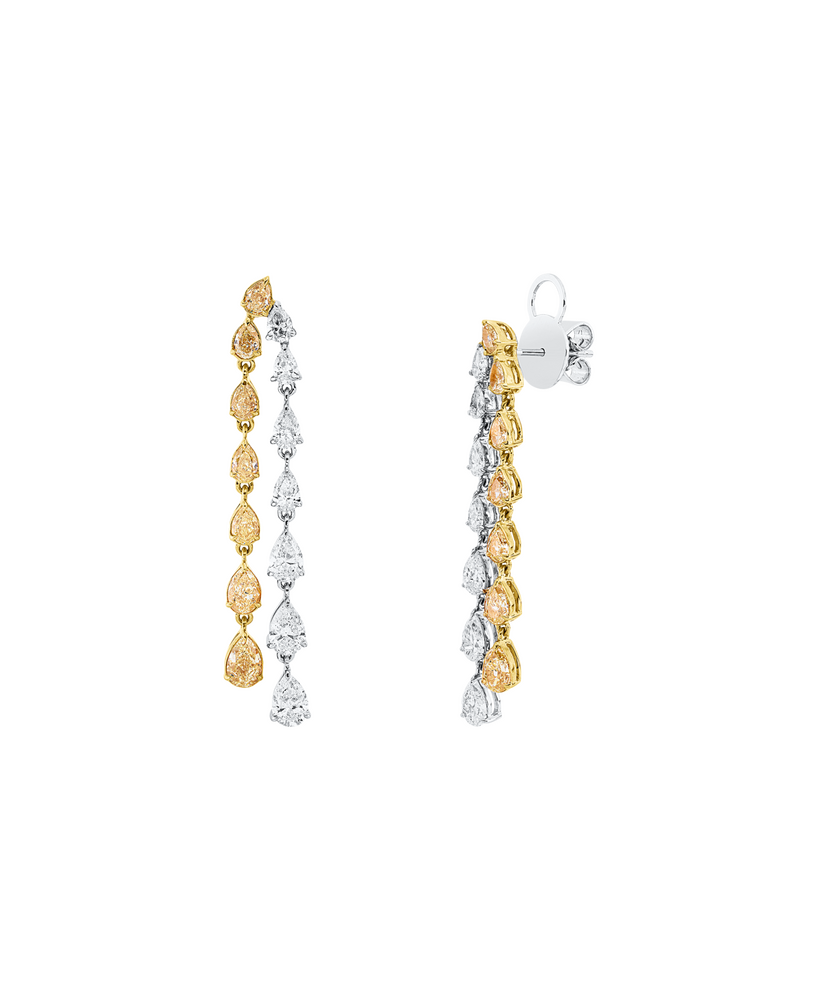 Brogle Selection bicolour diamond stud earrings