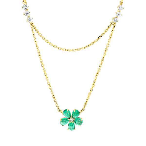 Brogle Classic Kette mit Smaragdanhänger