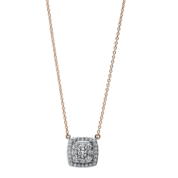 Brogle Classic Bicolor Kette mit Diamantanhänger Brogle Classic Bicolor Kette mit Diamantanhänger