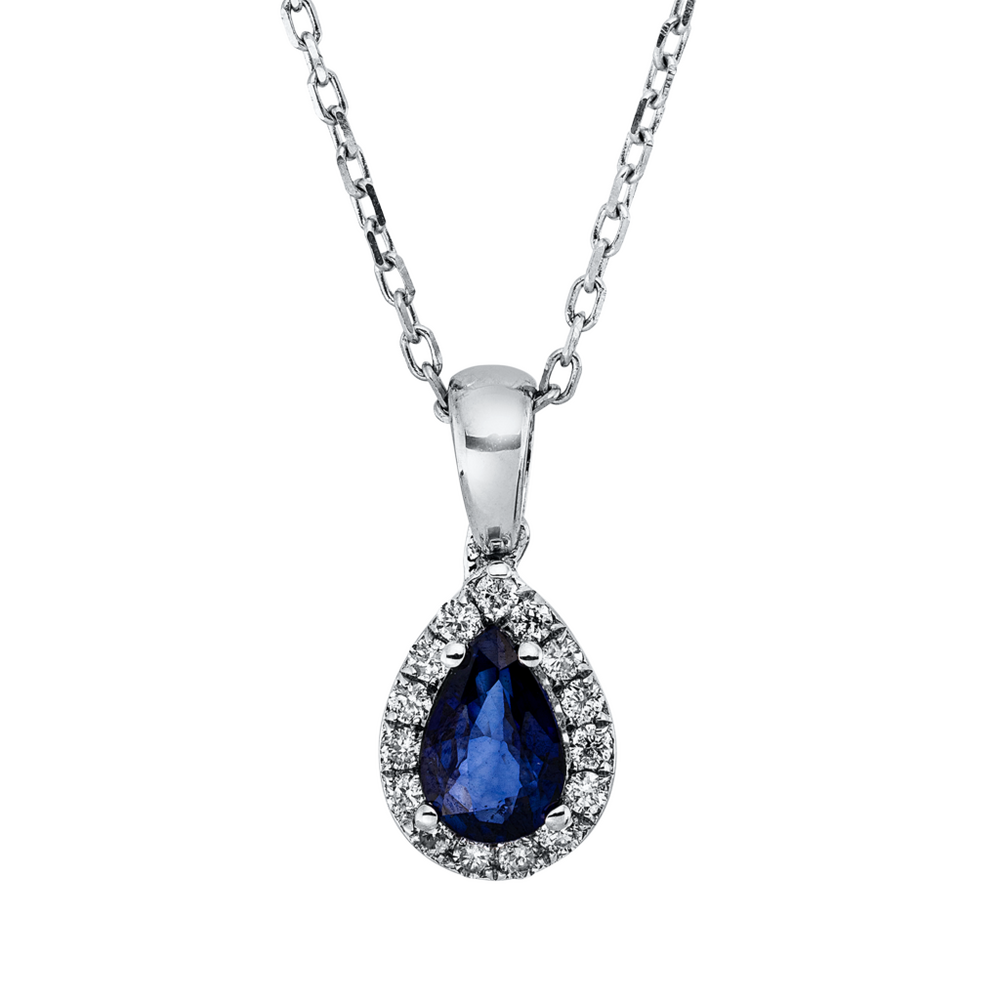 Brogle Classic necklace with sapphire pendant Brogle Classic necklace with sapphire pendant