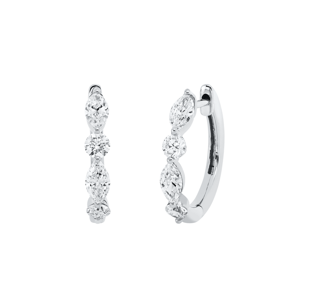 Brogle Classic diamond hoop earrings Brogle Classic diamond hoop earrings