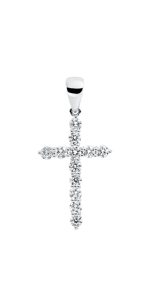 Brogle Classic cross pendant with diamonds