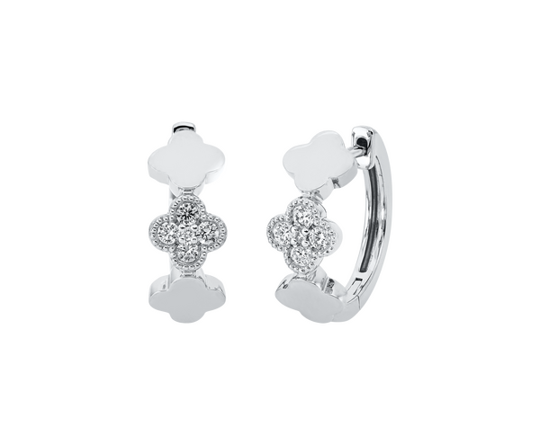 Brogle Classic diamond hoop earrings